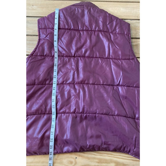 Vintage OLYMPIC Trails Plaid Reversible Vest M - Picture 4 of 5